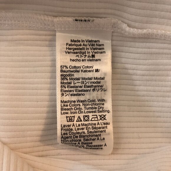 J Crew Crewcuts Girls' Short-Sleeve T-Shirt In Vintage Rib Lettuce Hem White XXL - Picture 4 of 6